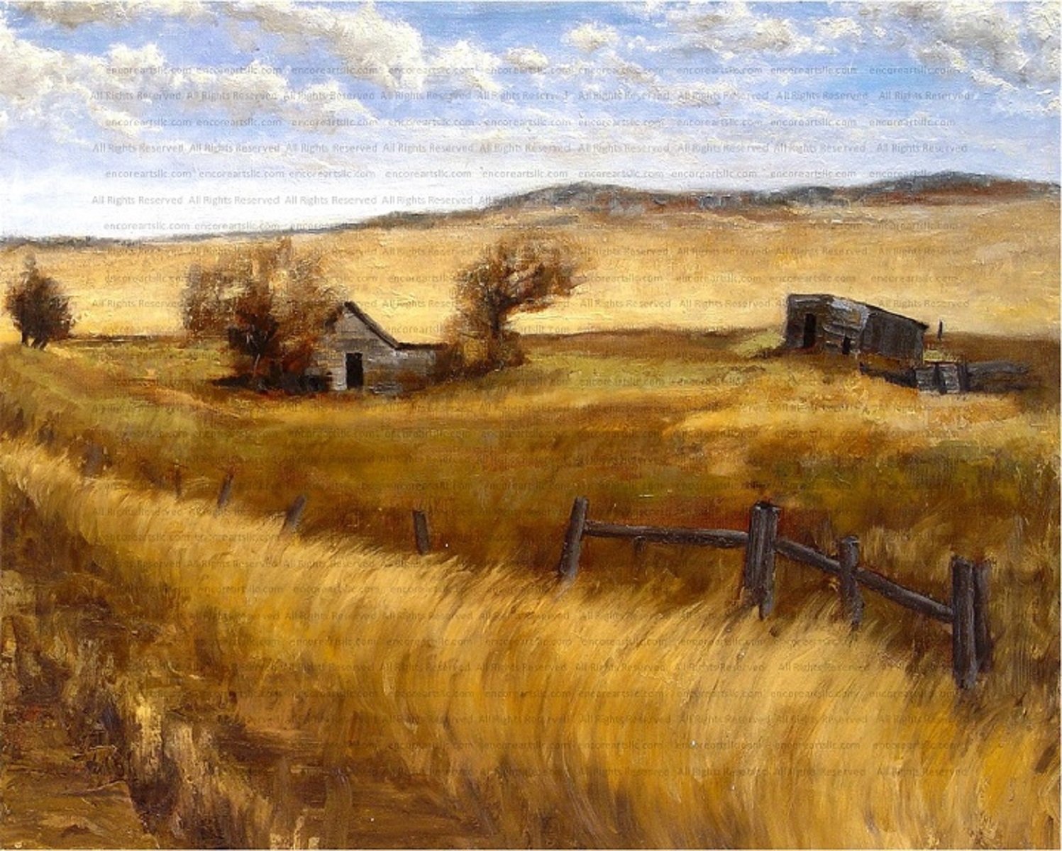 Abandoned Farm Print of Oil Painting