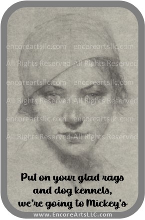 Put on your glad rags Sticker