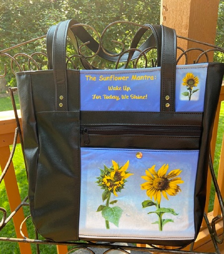 Sunflower Mantra Tote - Front