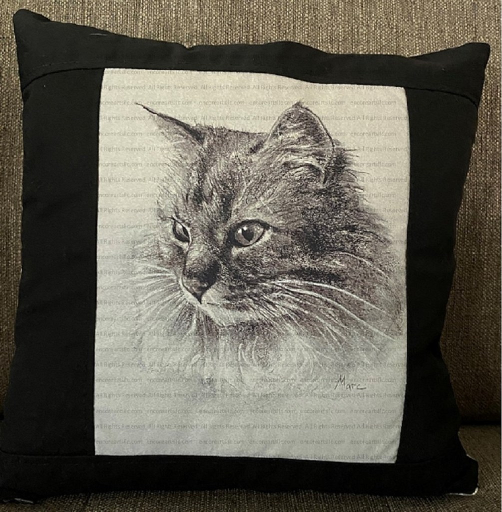 Garrett 3D Tabby Mix Cat Pillow Cover