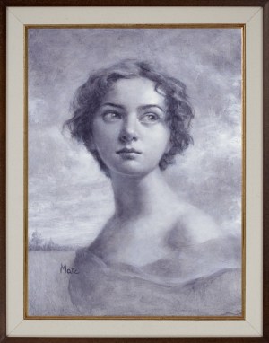 Doreen, Portrait in Grisaille Oil, Art Print by Marc, Encore Arts, LLC