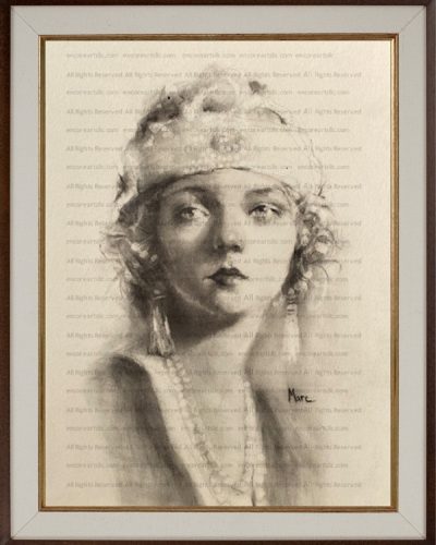 Gwen, Portrait in Graphite, Art Print by Marc, Encore Arts, LLC