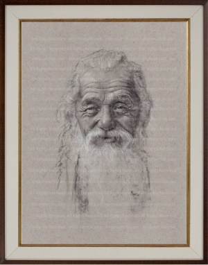 John, Portrait in Charcoal, Art Print by Marc, Encore Arts, LLC