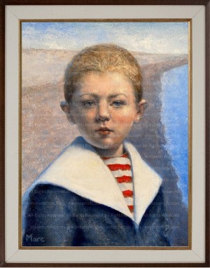 Sailor Boy, Portrait in Oil, Art Print by Marc, Encore Arts, LLC